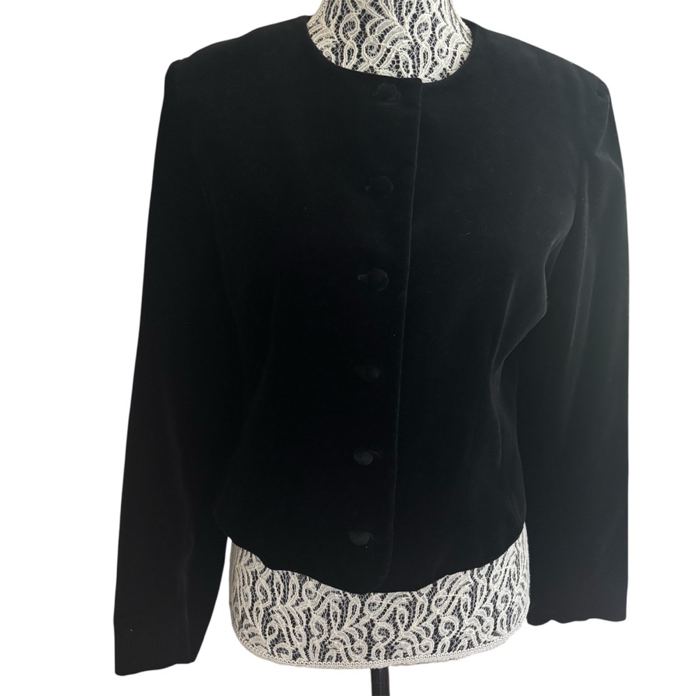 Laura Ashley Classic Black Velvet Blazer